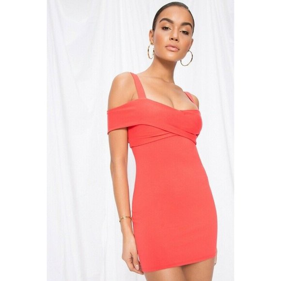 Superdown Evie Cold Shoulder Mini Dress 